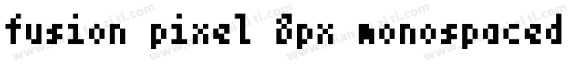 fusion pixel 8px monospaced zh hans字体转换